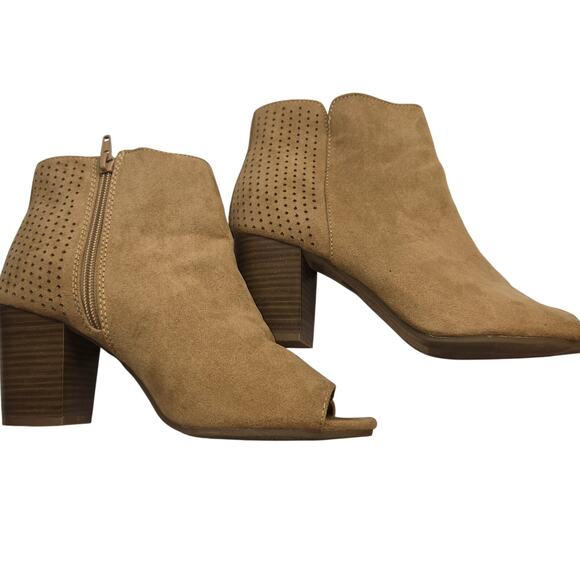 Old Navy Women's Shoes 8 Brown Open Toe  Ankle Boots Booties - Picture 2 of 8